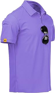 JACKETOWN Men's Short Sleeve Polo Shirt Quick Dry Breathable Polo Tennis Polo Summer Men's Golf Sports Shirt Casual Basic Polo