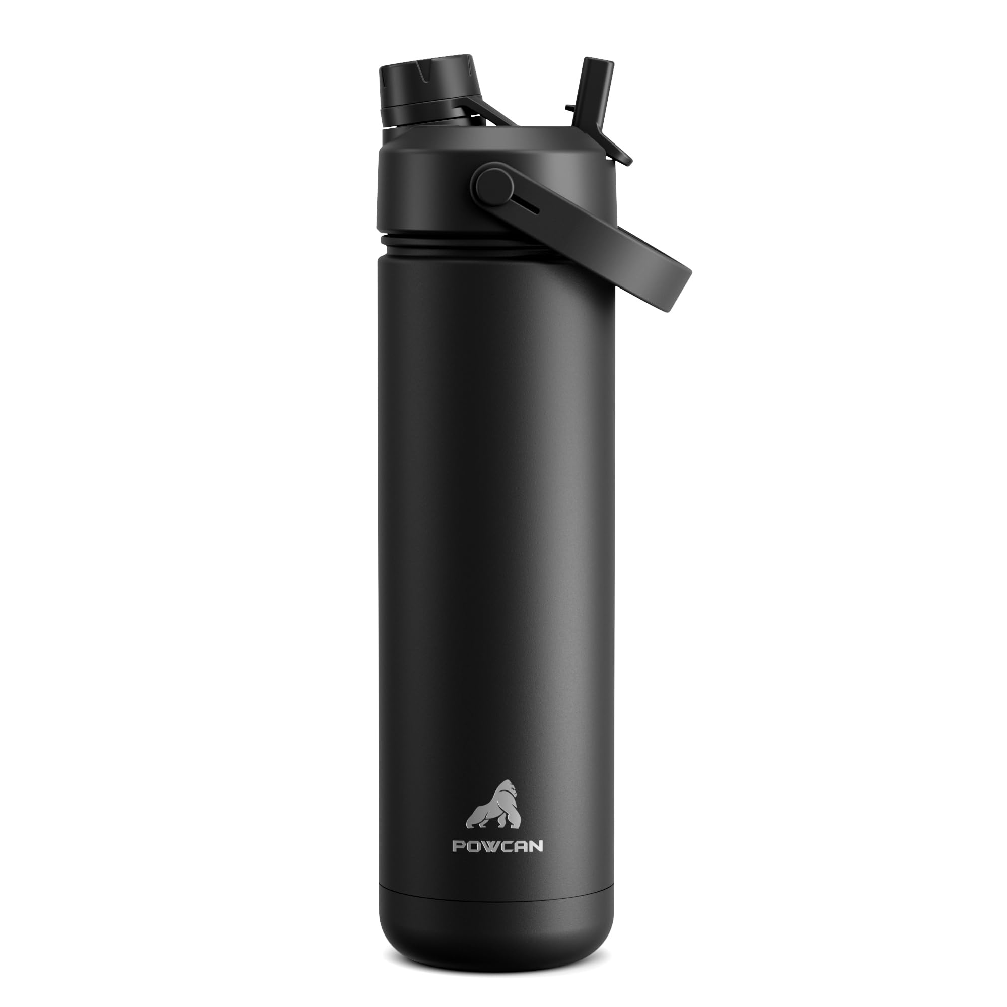 POWCAN 26 oz Insulated Water Bottle with 2-in-1 Straw and Spout Lid, Keep Cold 2