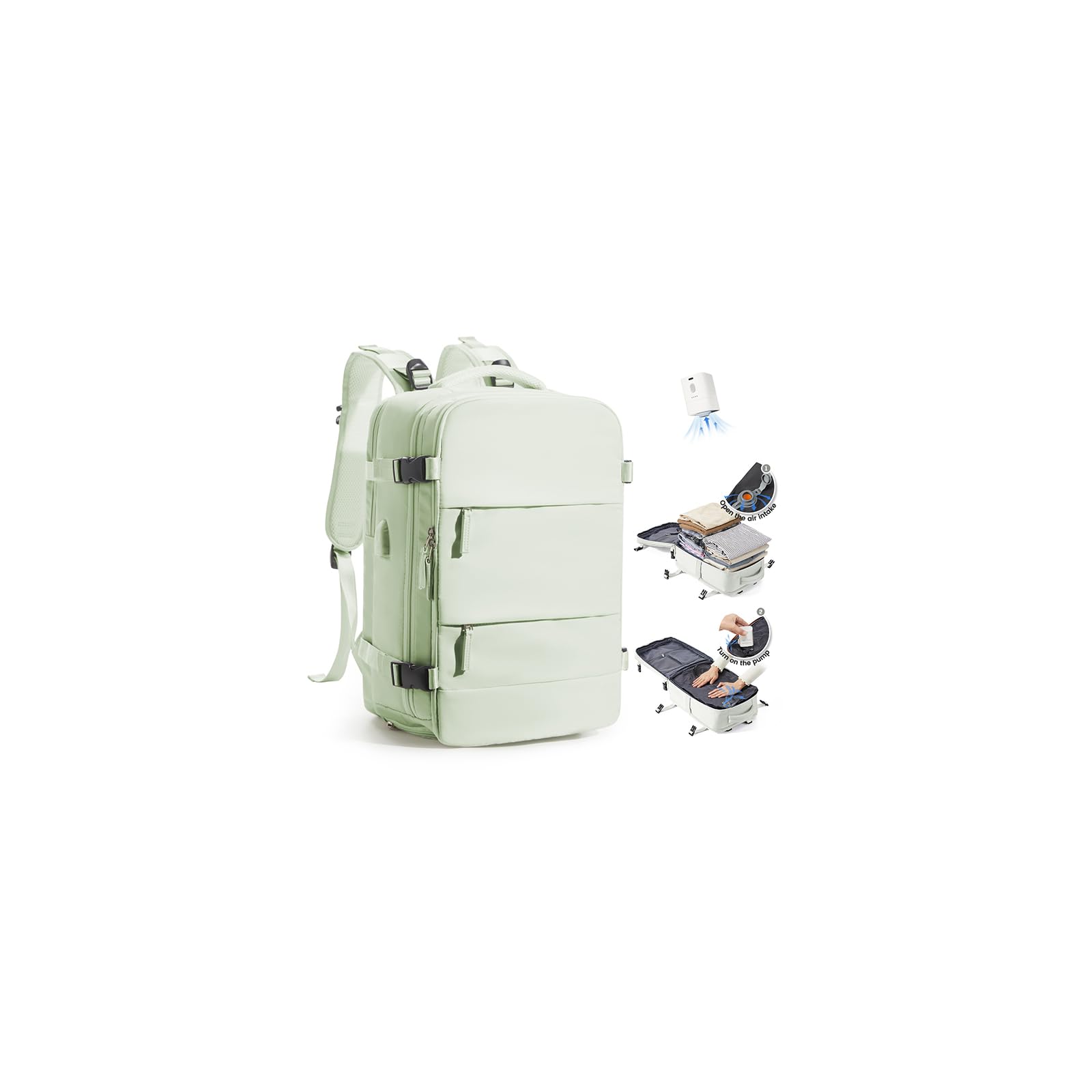 SZLX Vacuum Backpack Travel Bag with Pump Ryanair Cabin Bags 40x30x20