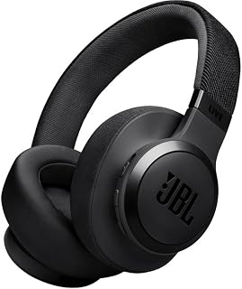 JBL Live 770NC - Wireless Over-Ear Headphones with True Adaptive Noise Cancelling with Smart Ambient, Up to 65 Hours of Battery Life, Comfort-fit Fabric Headband & Carrying Pouch (Black) (Renewed)