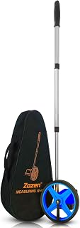 Zozen 6-Inch Measuring Wheel in Feet and Inches, Telescopic Handle, Blue | One-Key Reset, Starting Point Arrow, Portable with Carrying Bag, Mechanical Measure Wheel Max 9,999 Ft, Adapt Various Roads
