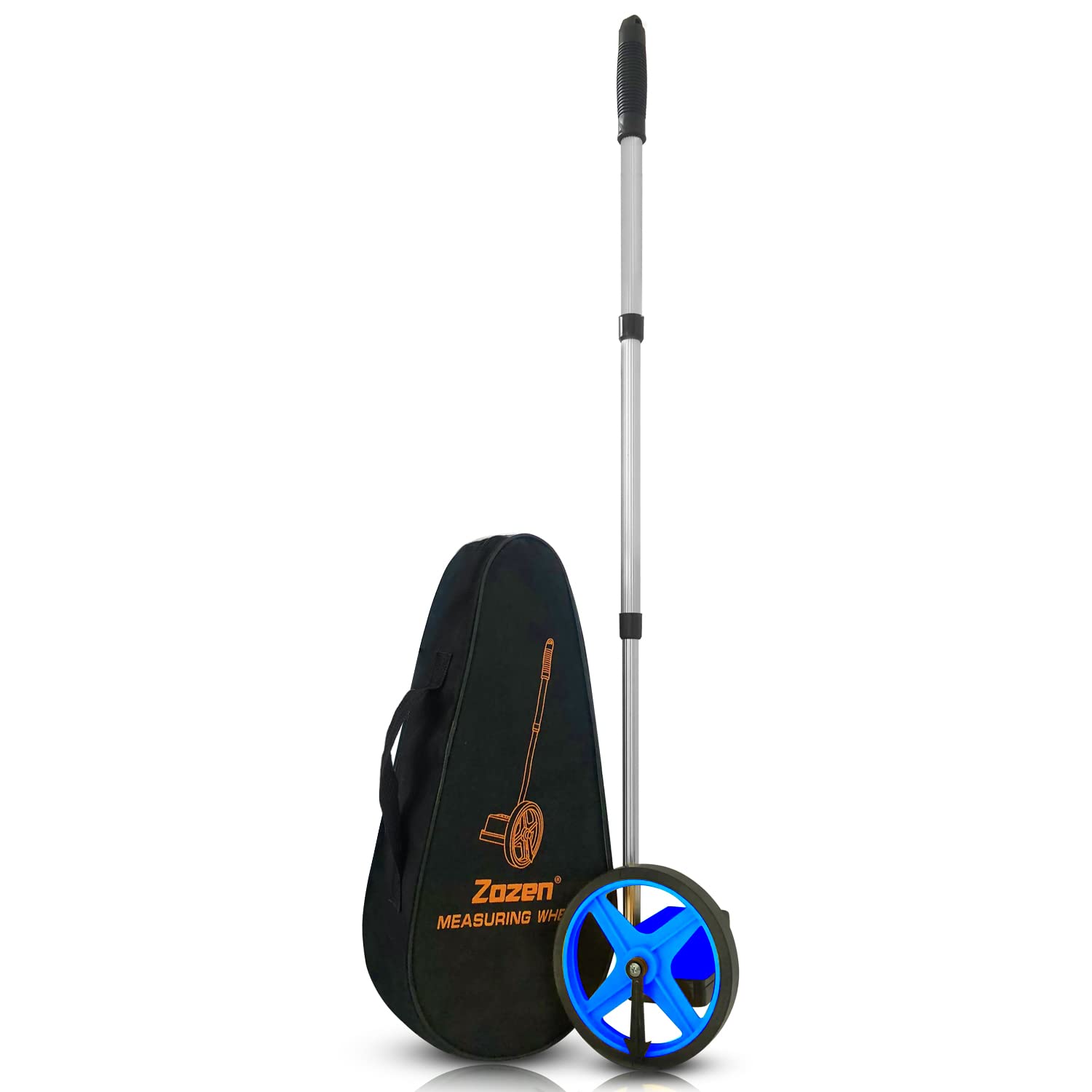 Zozen 6-Inch Measuring Wheel in Feet and Inches, Telescopic Handle, Blue | One-K