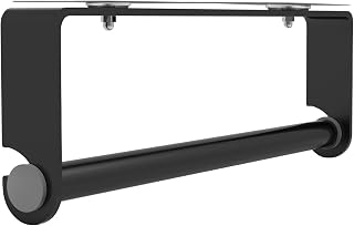 HUFEEOH Black Adhesive Paper Towel Holder Under Cabinet
