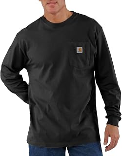 Carhartt Men's Tall Size Loose Fit Heavyweight Long-Sleeve Pocket T-Shirt