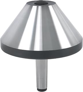 findmall 6" Alloy Steel MT3 Bull Nose Live Center, 150mm Large Diameter | 75 Degree Tip, RC 60-62, for Tubing Turning