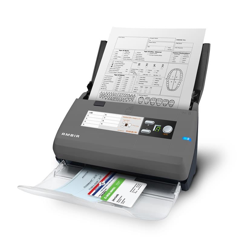 Ambir ImageScan Pro 820ix-BCS 20ppm High-Speed ADF Scanner for Windows PC with B