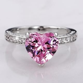 Gorgeous Heart Cubic Zirconia Rings for Women Luxury Wedding Accessories Charming Jewelry