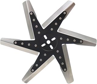 Derale 19117 17" High Performance Stainless Steel Flex Fan Standard Rotation,Black