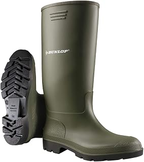 DUNLOP Pricemastor – Classic Waterproof Wellies for Men and Women – Lightweight and CE Certified – Durable PVC Wellies for Work & Leisure – Black – UK Sizes 2.5 to 13
