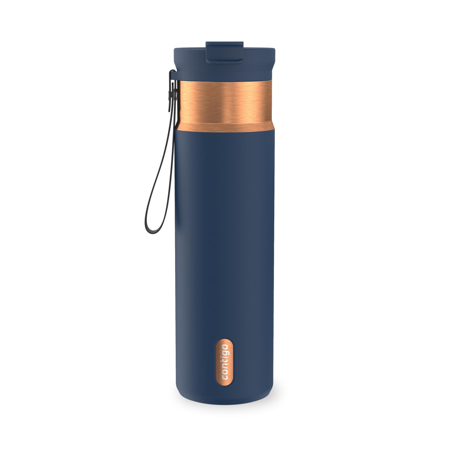 Contigo DualSip 24 oz Water Bottle w/Carry Strap & 2-Way Lid (Drink from Straw o