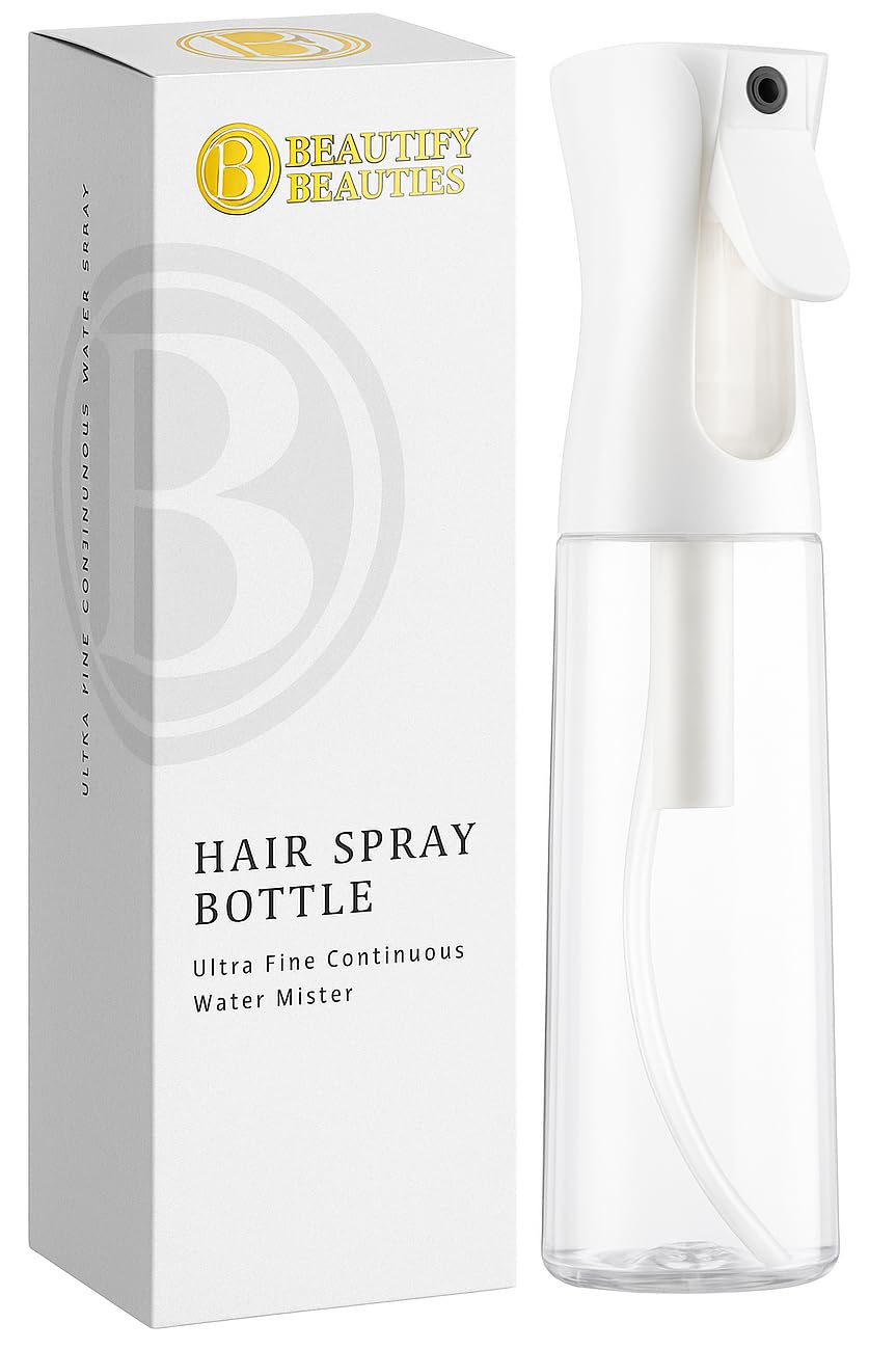 BeautifyBeauties Continuous Spray Bottle for Hair, 10.1 oz Mister Spray | Perfec
