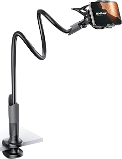 Lamicall Gooseneck Bed Phone Holder 33.4" Full Adjustable Flexible Arm | Fast Install, Full Adjustable, Stable Flexible Long Arm, Bedside Multipurpose Holder for 4-7" Phone, iPhone 18 Pro Max Air