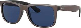 RAY BAN Men's Justin Sunglasses, Brown, 55
