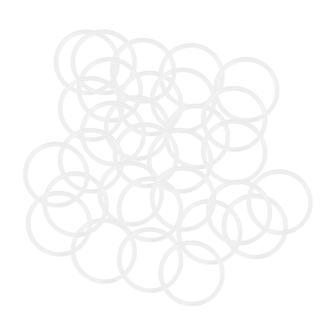 uxcell Silicone O-Rings, 22mm OD 19mm ID 1.5mm Width VMQ Seal Gasket for Compres