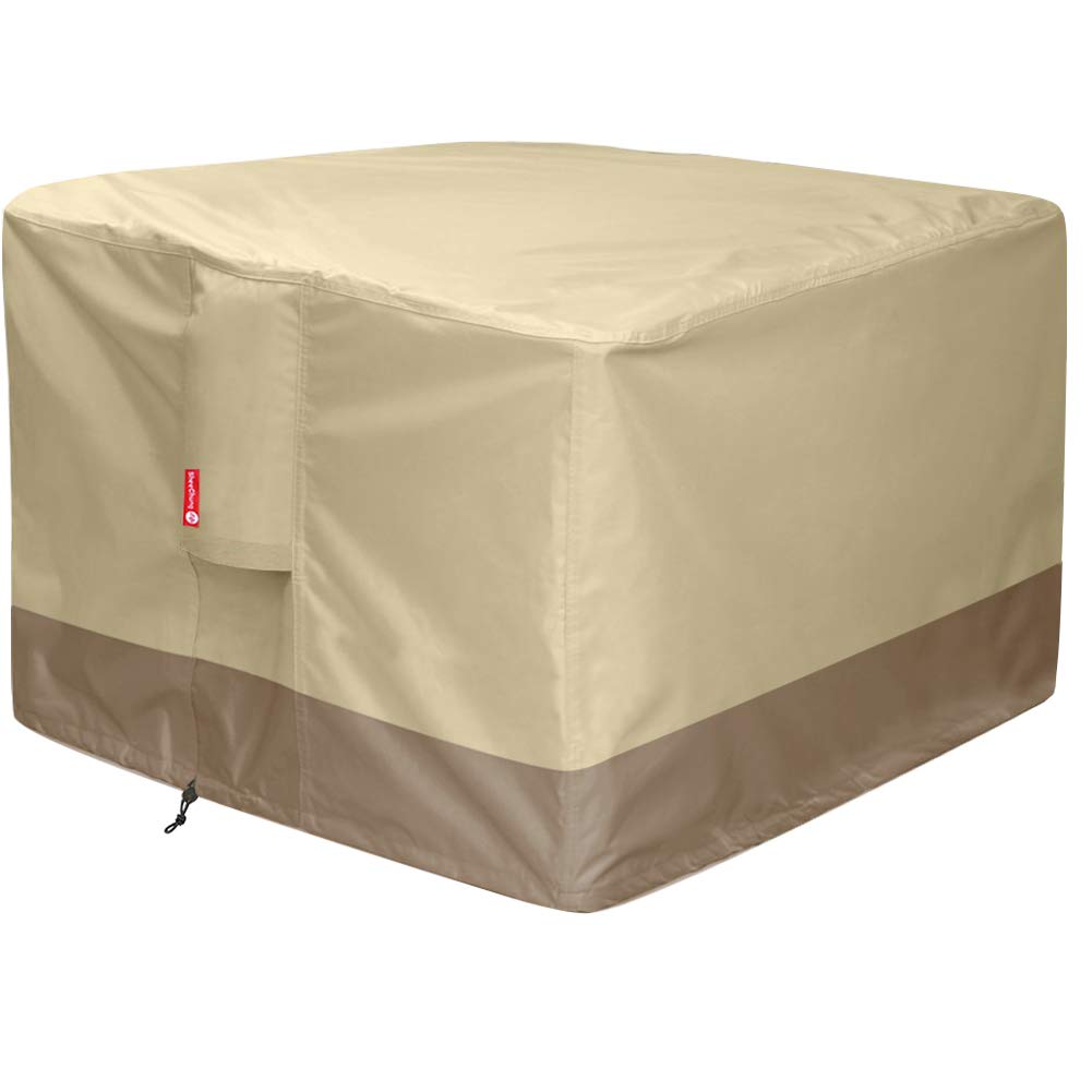 SheeChung Gas Fire Pit Cover Square 32"L x 32"W x 24"H,Waterproof 600D | Heavy D