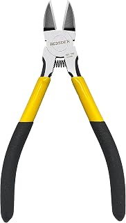 BOOSDEN Wire Cutter 6.5 inch Cutting Pliers Diagonal Cutter Metal Snipper | Spring Loaded Flush Cutter Dike for Crafting, Artificial Flower Jewelry Making, Flush Cut Plier Floral Wire Cutter Dyke Snip