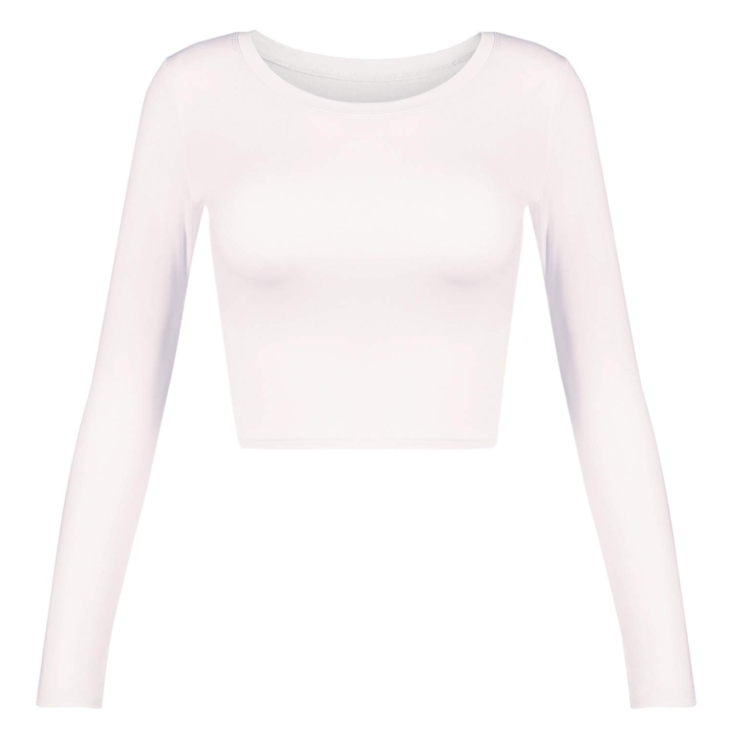 Womens Long Sleeve Crop Tops Basic Teen Girl Clothes Casual Cute Yoga Shirts Lay