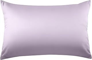 Pillow Cover 43 63 Premium 100% Cotton 300 Thread High Density Fabric Cotton Pillowcase Hotel Quality Envelope Style Breathable Antibacterial Odor Resistant Dust Mite Resistant Solid Soft Washable 13 Colors to Choose From All Season (43 x 63 cm), Lavender Purple)