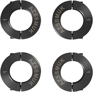 AZSSMUK 1" Bore Double Split Shaft Collar Black Oxide Set Screw Style (4 PCS)