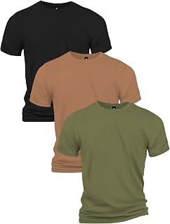 3 Pack Summer Lightweight Short Sleeve T Shirts for Men Fashion Casual Vacation Running Sport Classic Simple Clothing