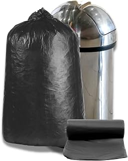 Plasticplace 40-45 Gallon Trash Bags │12 Microns │ Black High Density Garbage Can Liners │ 40" x 48" (250 Count)