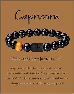 12Pcs Constellation Stretch Bracelets for Men Women Natural Round Stone Beads Bracelet Birthday Gift 6cm
