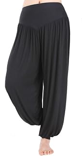 HOEREV Super Doux Spandex Modal Harem Yoga Pilates Trousers