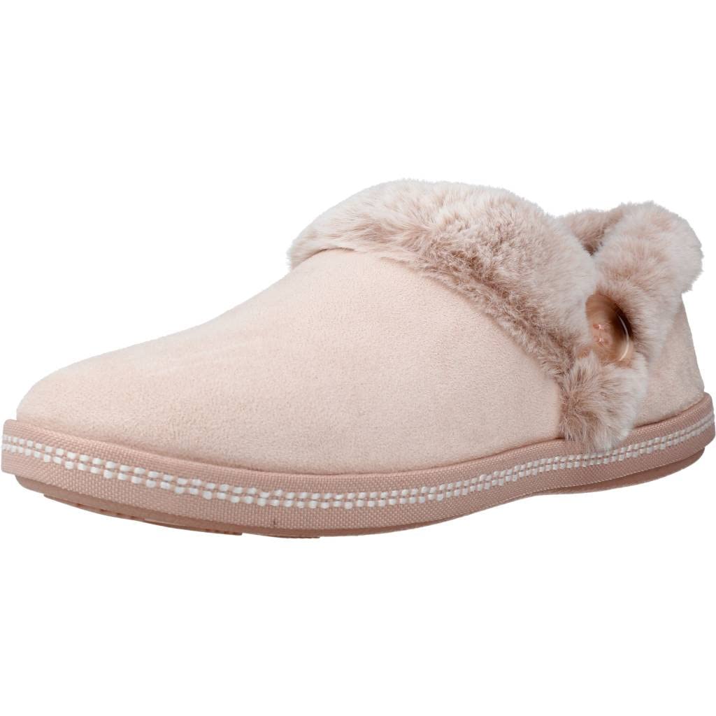 Skechers Women's Cozy Campfire-Fresh Toast Slipper, Blush, 7