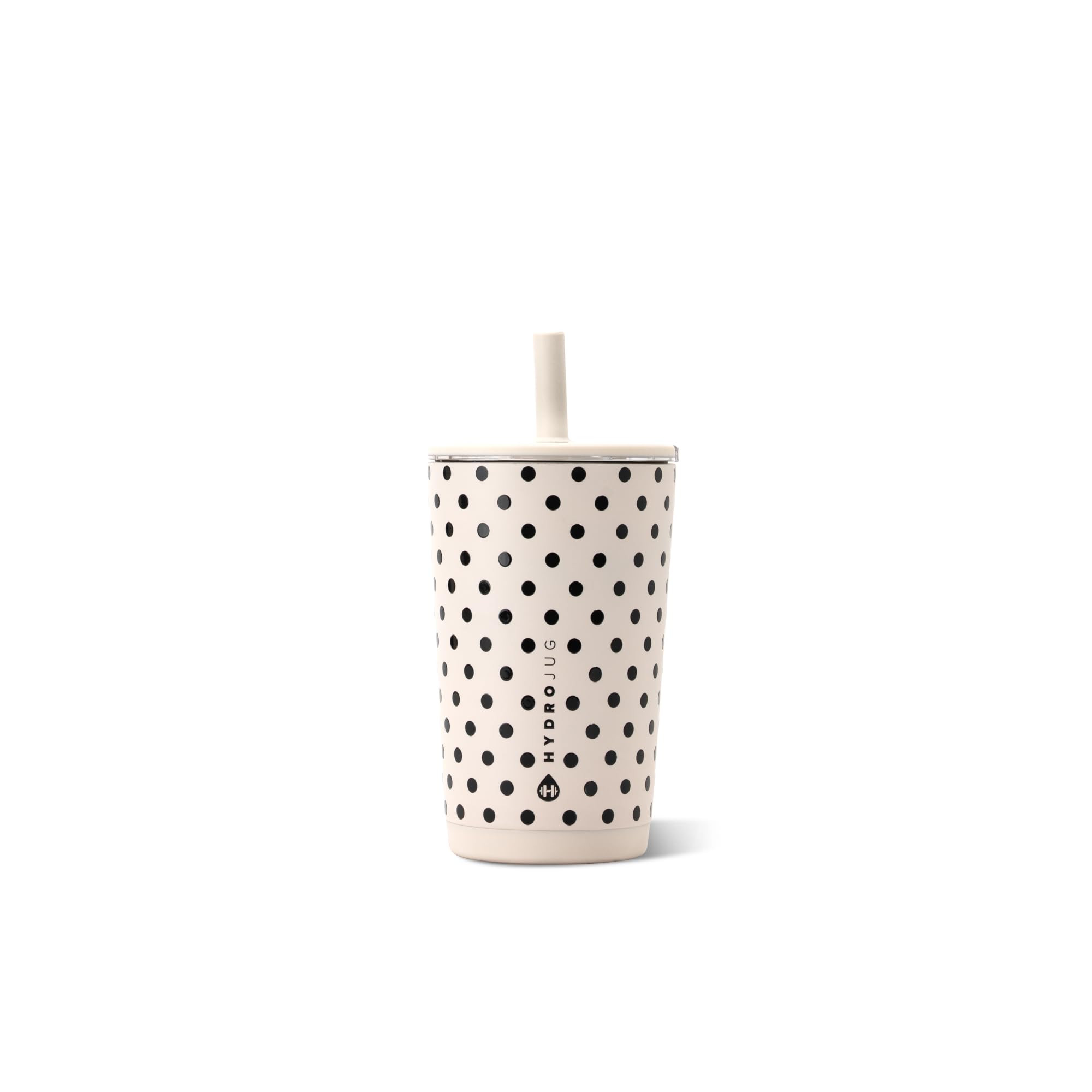 HydroJug Polka Dot Everyday Tumbler 14 oz, Ceramic-Lined, French Vanilla | Vacuu