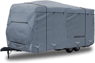 GEARFLAG Trailer RV Camper Cover fits 28'-32' with Reinforced Windproof Side-Straps Anti-UV Water-Resistance Heavy Duty (Fits 28' - 32')