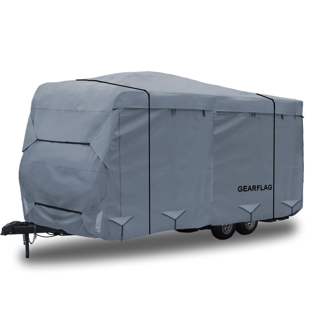 GEARFLAG Trailer RV Camper Cover fits 28'-32' with Reinforced Windproof Side-Str