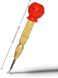 1 Piece 5" Adjustable Tension Red Handle Automatic Center Punch