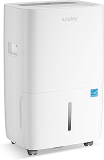 Waykar 120 Pints Energy Star Dehumidifier for Spaces up to 6,000 Sq. Ft at Home, in Basements and Large Rooms with Drain Hose and 1.06 Gallons Water Tank