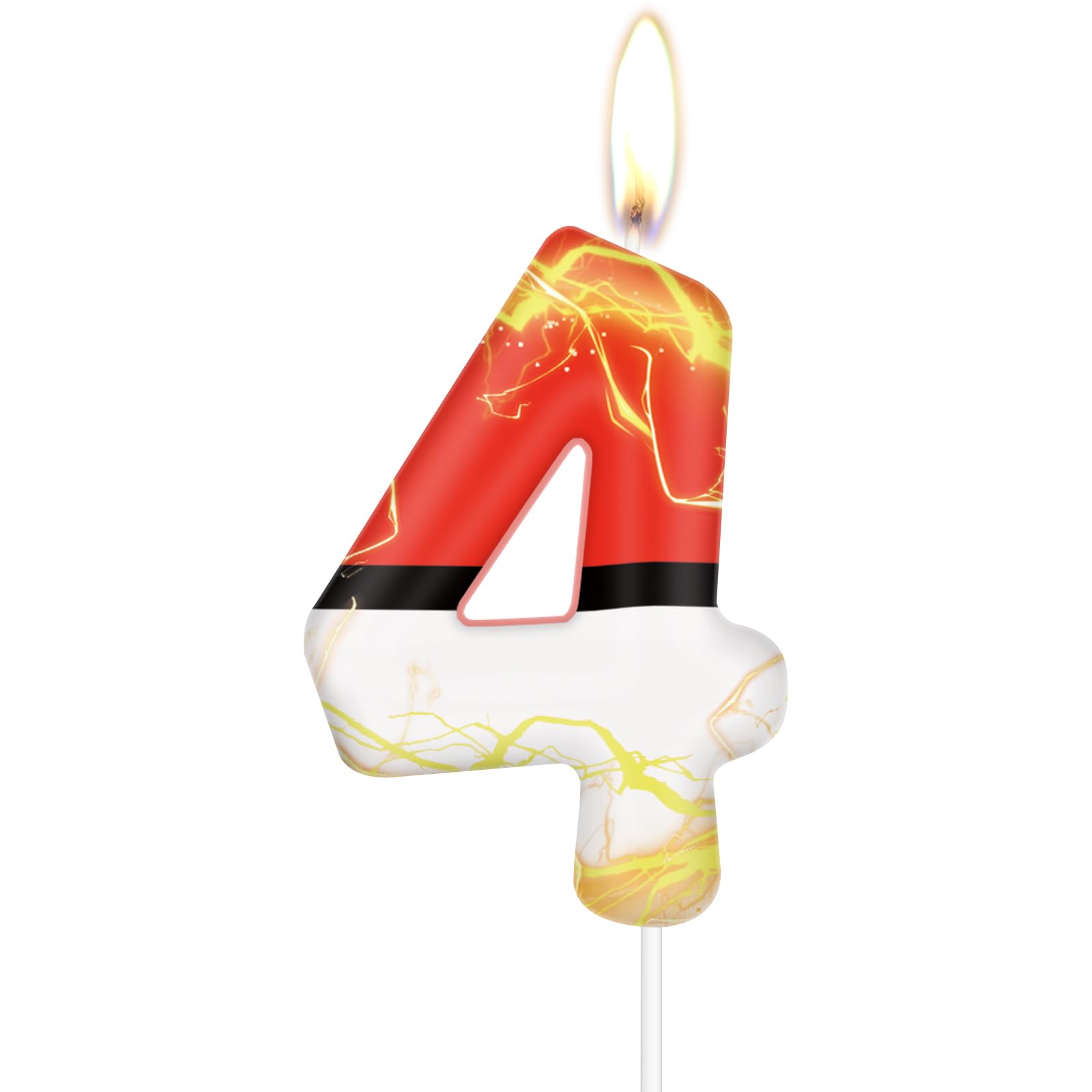 Number 4 Birthday Candle Anime Spirit Balls 4th Birthday Candle - Cartoon Numera