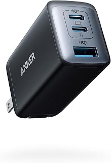 Anker 65W Max 3-Port USB C Charger Block, Compact Foldable Phone Charger | Type C Charger Fast Charging for MacBook Pro/Air, iPad Pro, Galaxy S20, Dell XPS 13, Note 20/10+, iPhone 17 Series, and More