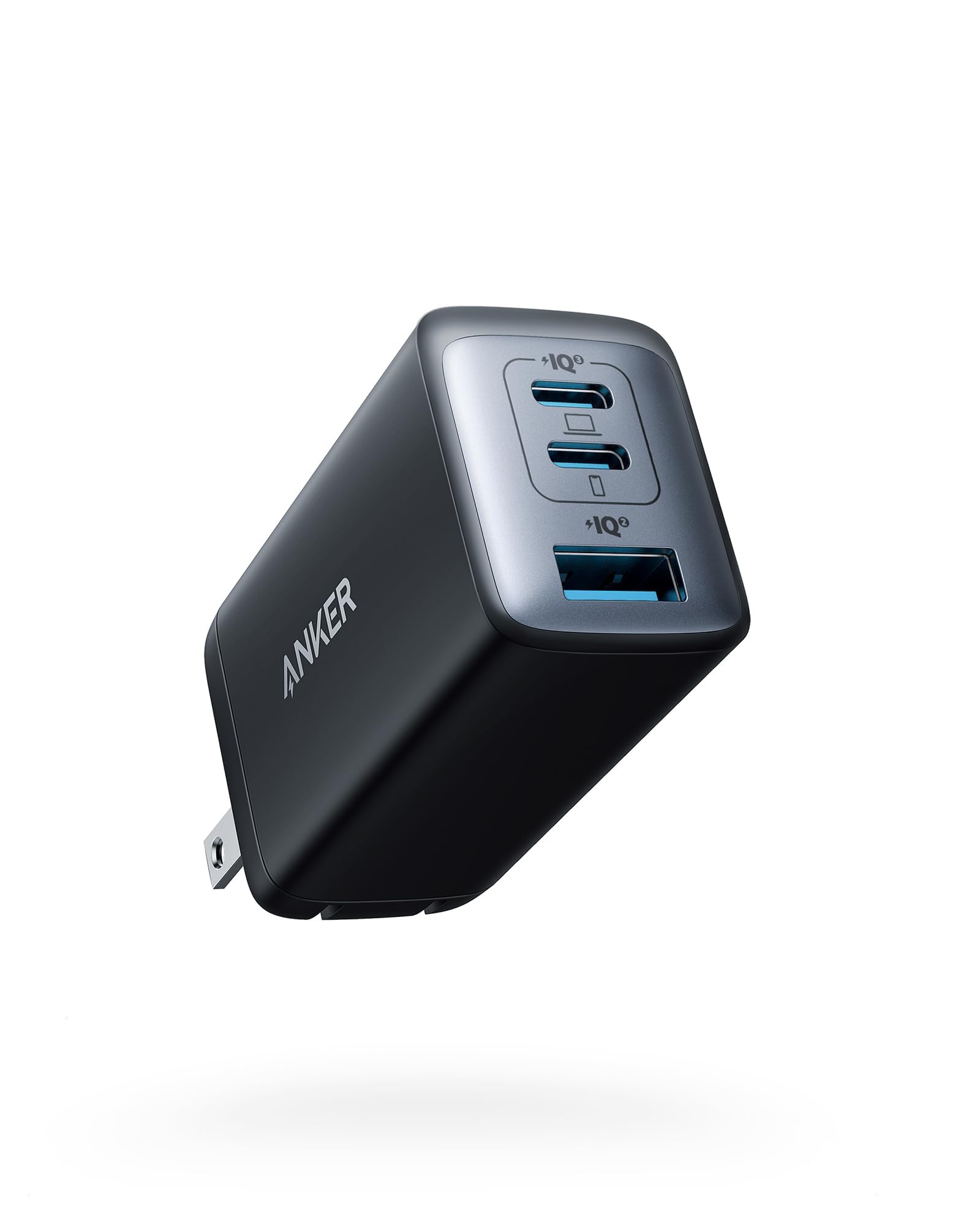 Anker 65W Max 3-Port USB C Charger Block, Compact Foldable Phone Charger | Type 