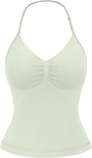 YEOREO SoftHue Impact Longline Strappy Top Women's Halter Workout Tank Tops