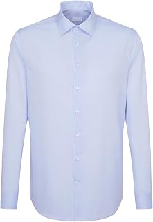 Seidensticker men's business shirt - shaped fit - non-iron - Kent collar - long sleeve - 100% cotton