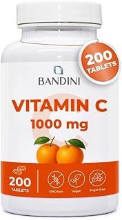Bandini® Vitamin C 1000mg 200 Tablets (+6 Months) | L-Ascorbic Acid