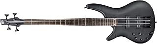 Ibanez Standard SR300EBL Left-handed Bass Guitar - Weathered Black | Left-handed electric bass with nyatoh body, 24 frets and HH pickup configuration