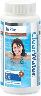 Clearwater TA Plus Alkalinity Increaser Hot Tub, Spa & Pool 1kg | Raises Total Alkalinity, Reduces Acidity, Maintains pH, Prevents Corrosive Water, Easy Dosage Guide