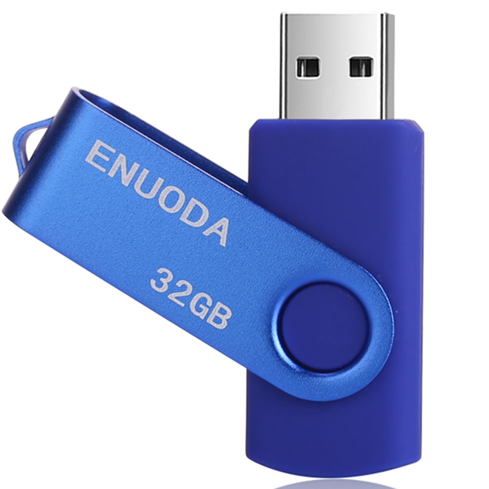 ENUODA Memory Stick 32GB USB 2.0 Flash Drives Swivel Design Pen Drive Fold Stora