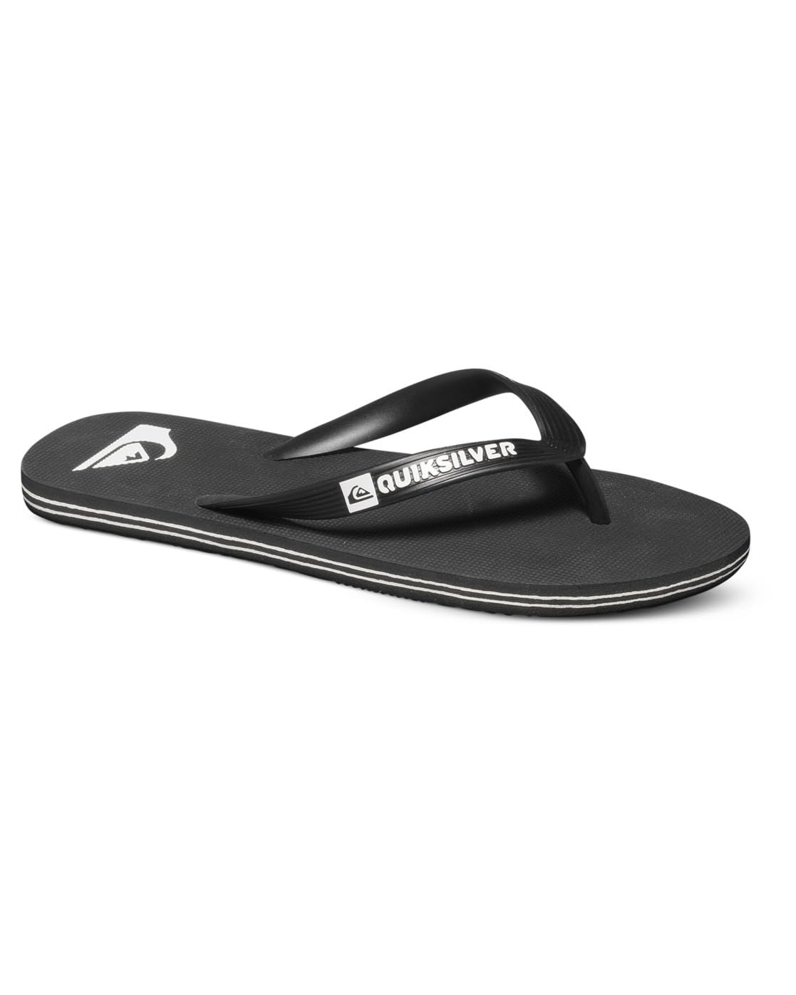 Quiksilver Men's Molokai flip flops for men bathing shoes, Black Black White Xkw