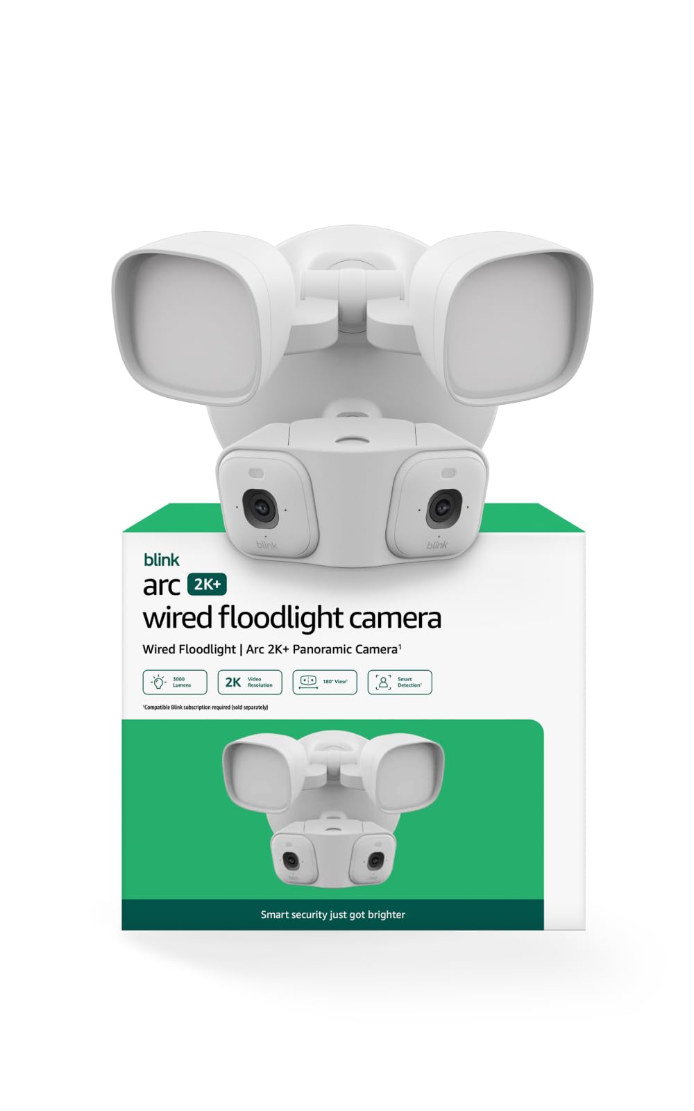 Blink Arc 2K+ Wired Floodlight Camera (newest model) — Wired smart security, 300