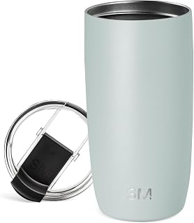 Simple Modern Travel Coffee Mug Tumbler with Flip Lid | Insulated Stainless Steel Iced Coffee Cup | Gifts for Women & Men | Voyager Collection | 470ml | Sea Glass Sage