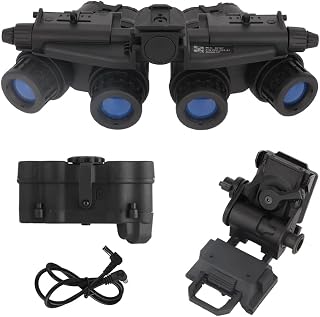 Tactical Night Vision Goggles Model GPNVG18 with Adjustable Helmet NVG Bracket Mount for Cosplay and Display, No Function (Black)