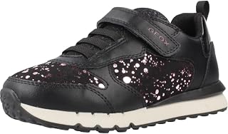 Geox J Fastics Girl, Sneakers, Black/Purple, EU 38 / UK 5