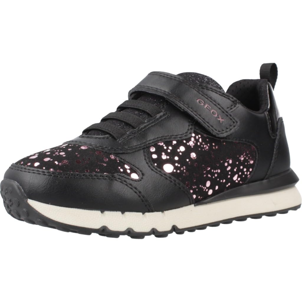 Geox J Fastics Girl, Sneakers, Black/Purple, EU 38 / UK 5