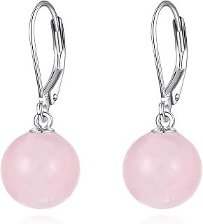 925 Sterling Silver Pearl Leverback Earrings Dangle Drop Jewelry Gifts for Women