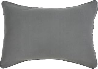 Merry Night NT4363-05 Pillowcase, Solid Color Gray, Approximately 16.9 x 24.8 inches (43 x 63 cm), Zipper Style, Easy to Insert Pillow, 100% Cotton Knit Material, Snug Fit, Washable, All Seasons